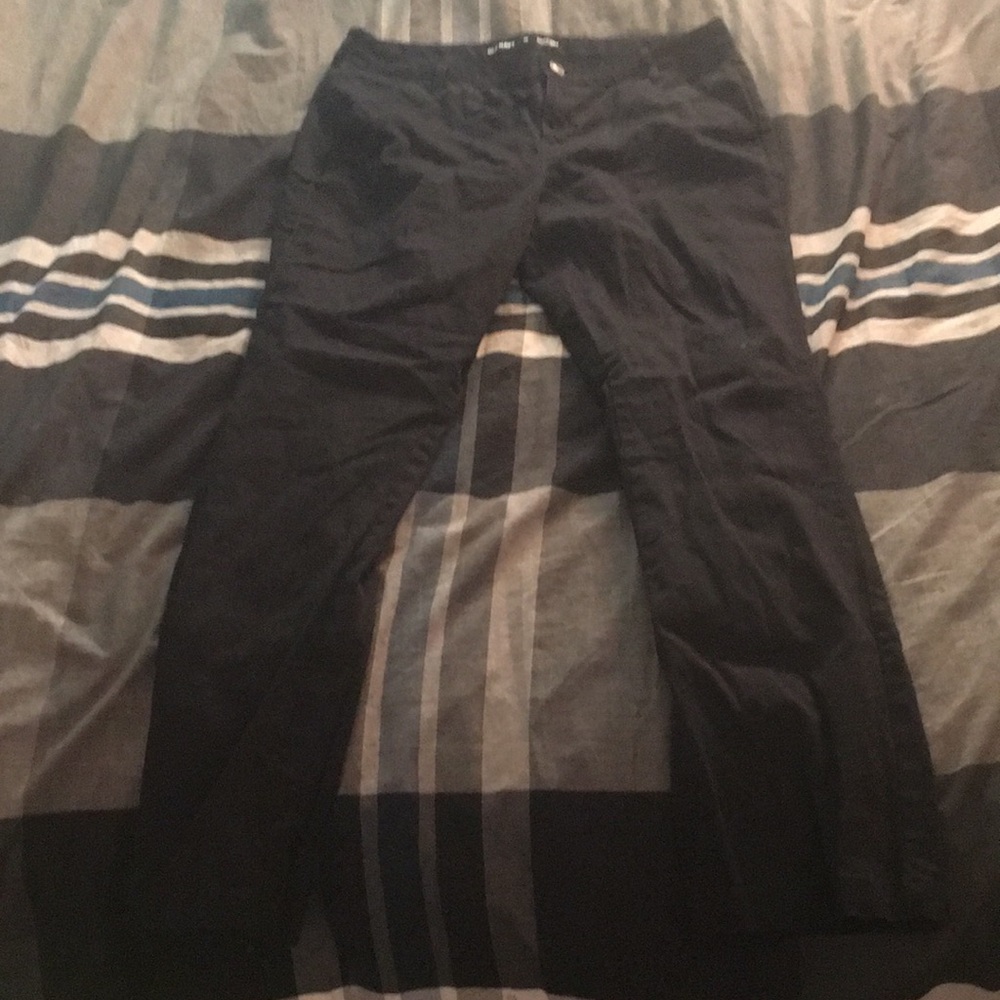 Black Boot-Cut Pants